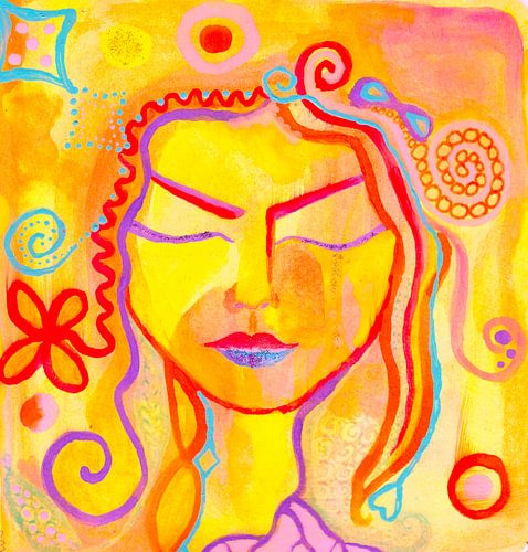 Isga Psychedelic gril Love and Peace