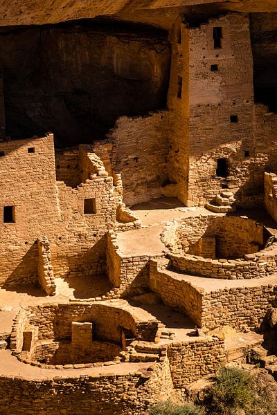 Ruines du Cliff Palace des Anasazi dans le parc national de Mesa Verde Colorado USA par Dieter Walther