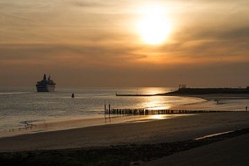 Westerschelde bij Zonsondergang