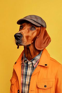 Redbone Coonhound by Poster Art Shop