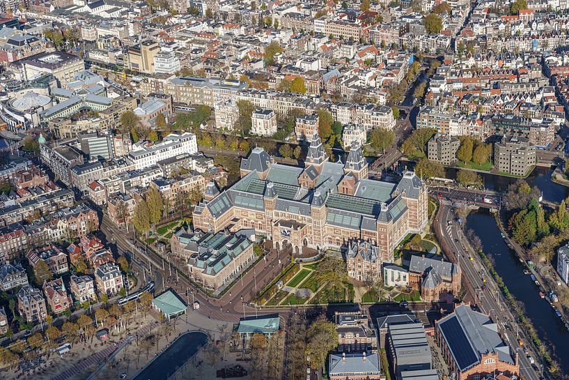 Aerial view of the Rijksmuseum in Amsterdam. by Jaap van den Berg