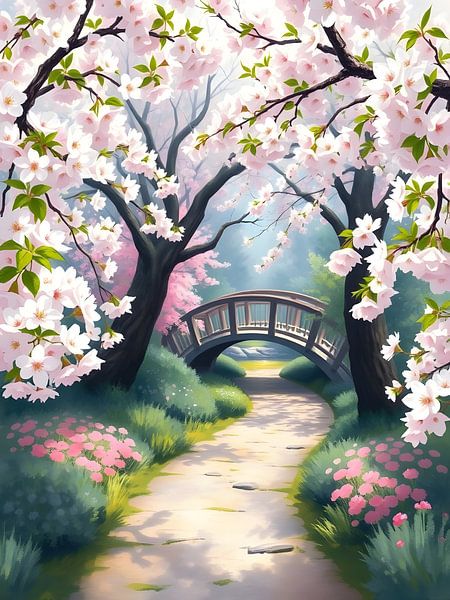 Sérénité des fleurs de cerisier par Artistic