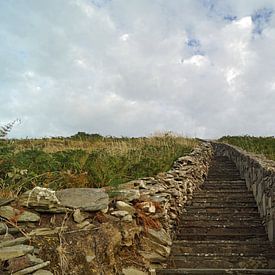 Buitenmuren van het stenen fort van Knockdrum van Babetts Bildergalerie