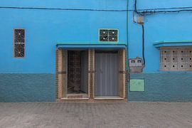 Maison bleue à Moulay Idriss | Maroc | tirage photo de voyage sur Kimberley Helmendag