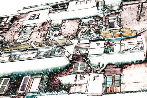 Facade in Bastia, Corsica