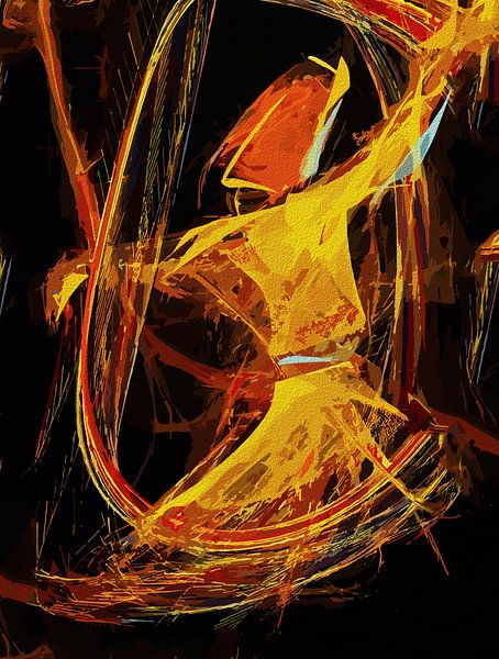Mystischer Sufi-Wirbel-Derwisch - Abstrakte spirituelle Wandkunst von Ramy Salah Hefny
