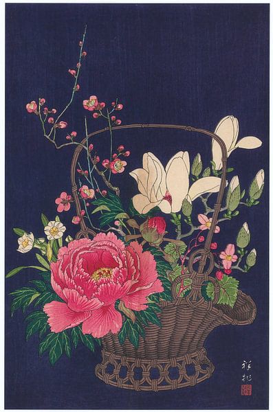 Ohara Koson - Bloemenmand (bewerkt) van Peter Balan