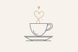 Café Line Art pour les amateurs de café sur Poster Art Shop