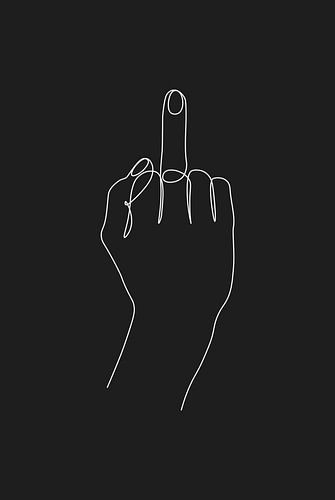 Middel Finger Line Art