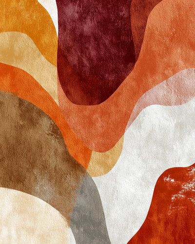 Roodbruin en zand in balans