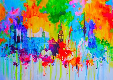 Motif Munich skyline - original work by Felix Altersheim by Team W 32 Gallery
