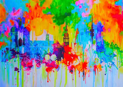 Motif Munich skyline - original work by Felix Altersheim by Team W 32 Gallery