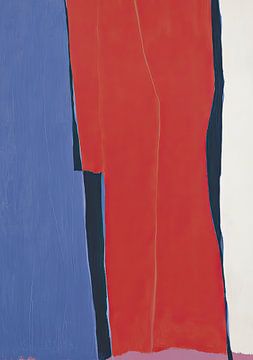 Geometrische abstractie: rood, blauw & wit van Niklas Maximilian