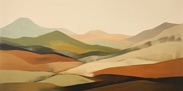Abstract heuvel landschap #9 van Bert Nijholt