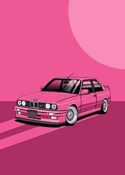 Kunstauto BMW E30 M3 roze