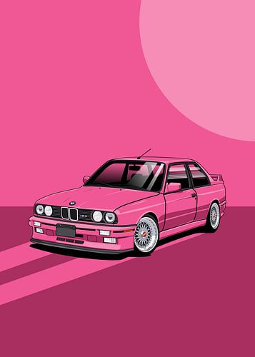 Kunstauto BMW E30 M3 roze