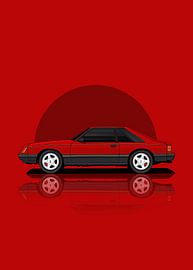 Kunst 1979 Ford Mustang Cobra rot von D.Crativeart