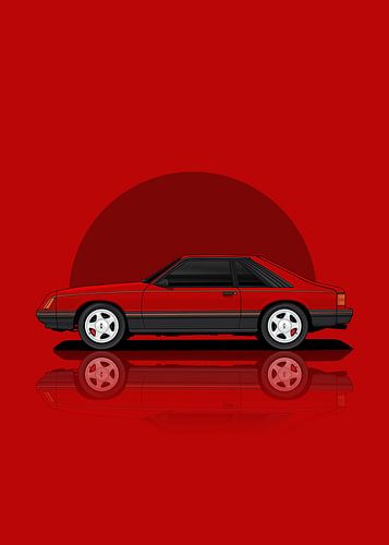 Art 1979 Ford Mustang Cobra red