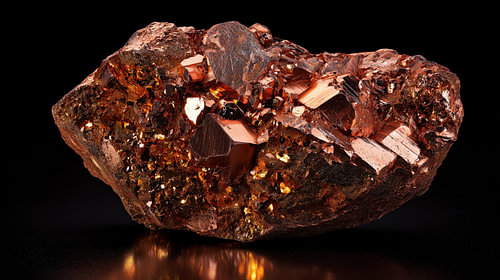 Koperen mineraal steen panorama