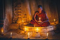 Young monk in the temples of Bagan