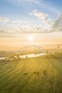 Walfridus-Brücke bei Sonnenaufgang