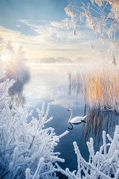 Winter idylle van Poster Art Shop