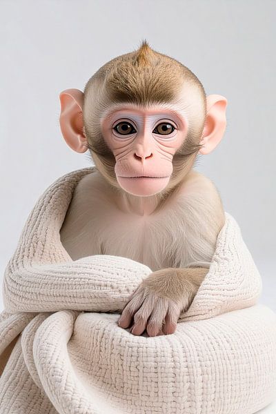 Monkey in pink... by Ans Bastiaanssen