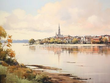 Sketch landscape Nijmegen by PixelPrestige