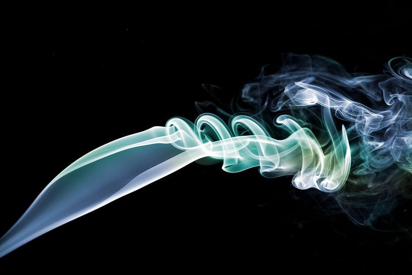 Photo of smoke with different colours by Liesbeth van Asseldonk