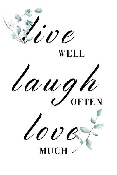 Live Laught Love Poster von Felix Brönnimann