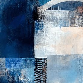 Feeling Blue, modern en abstract van Japandi Art Studio