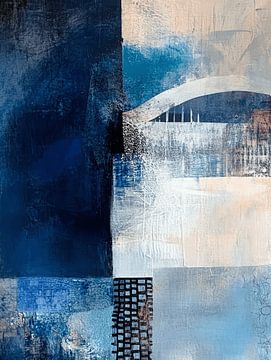 Feeling Blue, modern en abstract van Japandi Art Studio