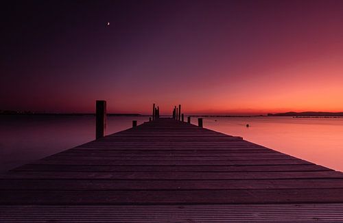 Échafaudage au coucher du soleil en Sardaigne
