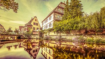 Au bord de la Lauter, à Wissembourg, en Alsace. sur Marcel Hechler