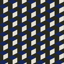 Motif géométrique rétro des années 70 n° 9 sur Dina Dankers