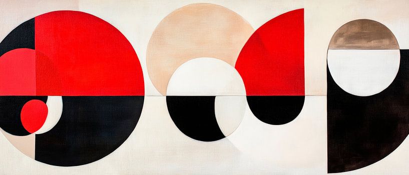 Kleurenspel van geometrische stilte van Poster Art Shop