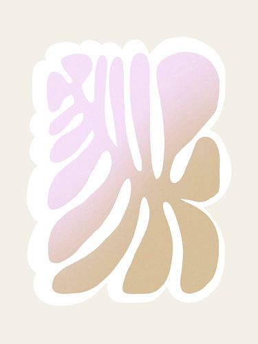 Bold Gradient Flower in Lila & Beige