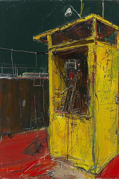 Abstract schilderij van een gereedschaphok van Art & Soul Creations