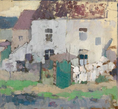Rik Wouters - Witte gevels en tuin in Bosvoorde (1907)