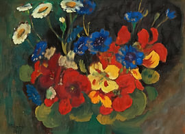 Mitternachts-Wildblumenstrauß von Chromapetal