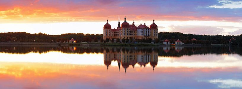 Moritzburg Castle at sunset by Frank Herrmann