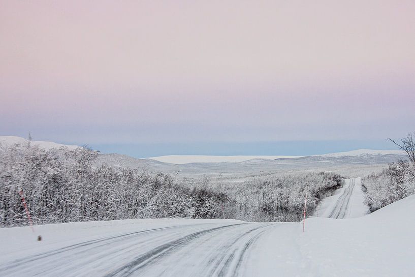 Winterstraße durch Norwegen von Peter Boon
