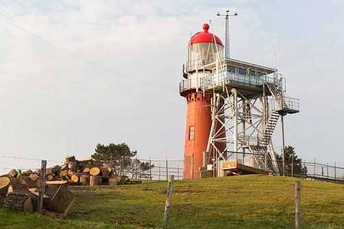 De rode vuurtoren van Vlieland