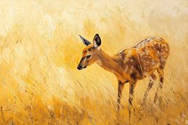 Herten in het veld van ARTemberaubend