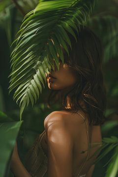 Beauté cachée dans un océan de plantes sur Poster Art Shop