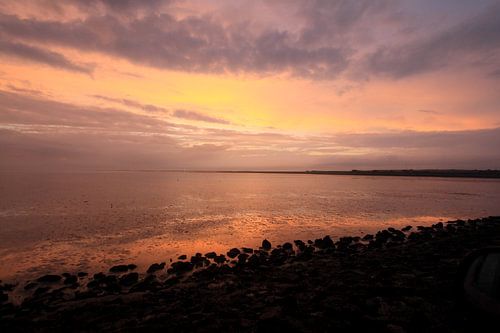 Ameland Wad bij zonsondergang