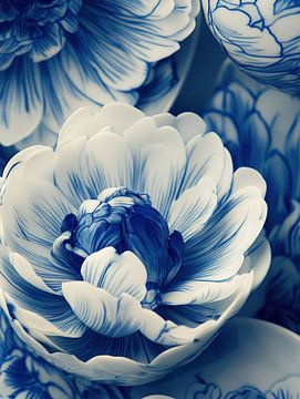 Floral blue van Franka Poulain