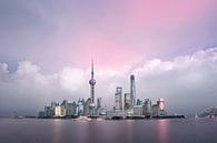 Pink sky Shanghai, China van Rene Mens thumbnail