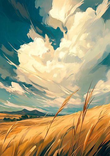 Nuages au-dessus des champs