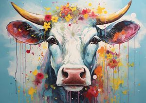 Flower Cow van ARTEO Schilderijen